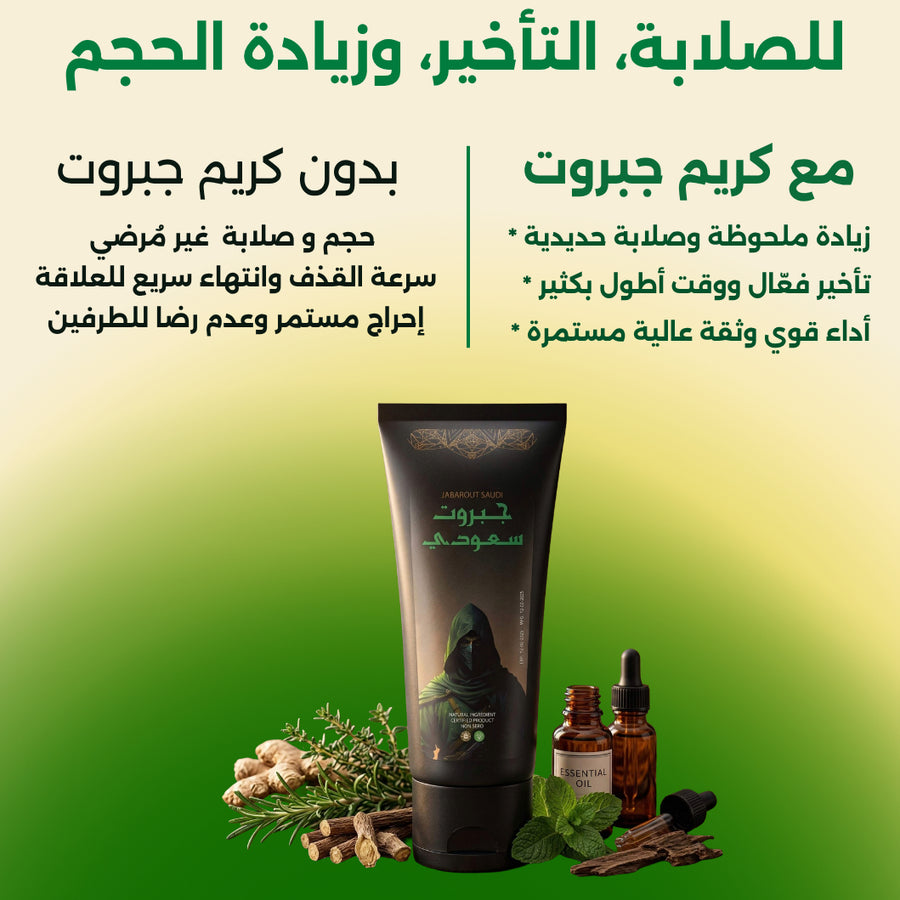 كريم الجبروت للرجال – لتأخير وتعزيز طبيعي
